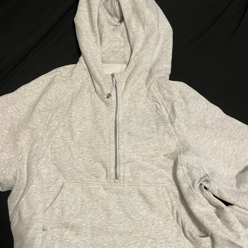 Lululemon Scuba Oversized Half-zip Hoodie In Heathered Core Ultra Light Grey